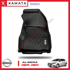 Thảm lót sàn ô tô Nissan Almera 2015-2020 khuôn đúc TPV (1 bộ/3 tấm)