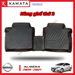 Thảm lót sàn ô tô Nissan Almera 2015-2020 khuôn đúc TPV (1 bộ/3 tấm)