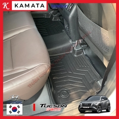 Thảm lót sàn ô tô 3D Hyundai Tucson 2023 đúc nguyên khối TPE ( 1 bộ/3 tấm)