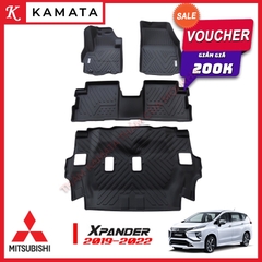 (Tặng voucher 200k) Thảm ô tô KAMATA lót sàn Mitsubishi Xpander 2019 - 2022  đúc nguyên khối TPU