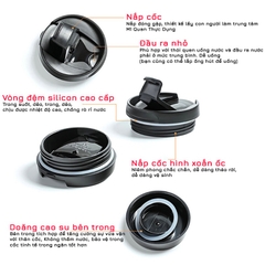 Cốc Giữ Nhiệt Ô tô Cho Mitsubishi nhiều màu sắc sang trọng tinh tế