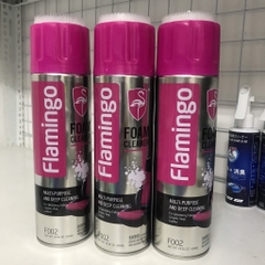 Bình xịt vệ sinh nội thất oto, ghế da ô tô dạng bọt Flamingo F002 650ml