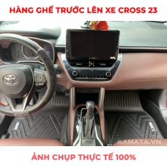 Thảm lót sàn ô tô Toyota cross 2020 - 2023 khuôn đúc TPV (1 bộ 3 tấm)