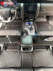 Thảm lót sàn ô tô Toyota Fortuner 2017 - 2024 khuôn đúc TPV 1 bộ 4 tấm