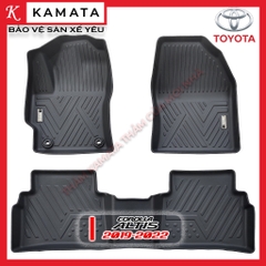 Thảm lót sàn ô tô Toyota Corolla Altis 2019 - 2022 đúc nguyên khối TPV (3 tấm/Bộ)