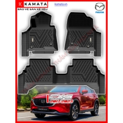 Thảm lót sàn ô tô Mazda CX-5 2018 - 2025 đúc nguyên khối TPE/TPV (3 tấm/Bộ)