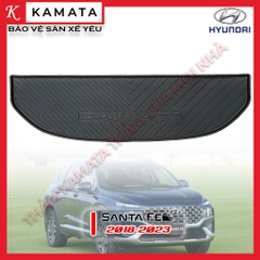 Thảm lót cốp xe ô tô Hyundai Santafe 2018 - 2023 chất liệu TPV cao cấp mới nhất