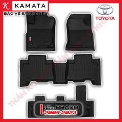 Thảm lót sàn ô tô Toyota Landcruiser Prado 2009- 2023 đúc nguyên khối TPE,TPV (4 tấm/Bộ)