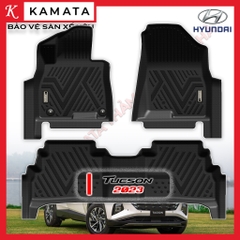 Thảm lót sàn ô tô 3D Hyundai Tucson 2023 đúc nguyên khối TPE ( 1 bộ/3 tấm)