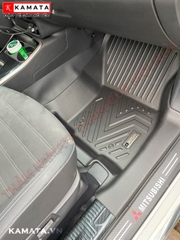 Thảm lót sàn ô tô Mitsubishi Outlander 2019 - 2023 đúc nguyên khối tràn viền TPV  (4 tấm/Bộ)