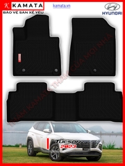 Thảm lót sàn ô tô Hyundai Tucson 2015-2024 đúc nguyên khối TPV ( 1 bộ/3 tấm)