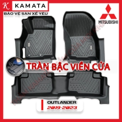 Thảm lót sàn ô tô Mitsubishi Outlander 2019 - 2023 đúc nguyên khối tràn viền TPV (4 tấm/Bộ)
