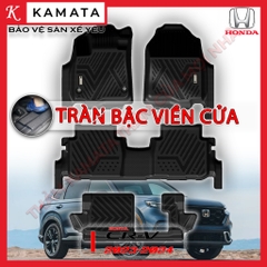 Thảm lót sàn ô tô 3D Honda Crv 2018 - 2023 đúc nguyên khối TPV (3 tấm/Bộ)