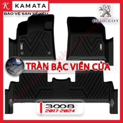 Thảm lót sàn ô tô Peugeot 3008 2017-2024 đúc nguyên khối TPV ( 1 bộ/3 tấm)
