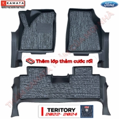 Thảm lót sàn 5D Ford Territory 2022-2023 1 bộ 3 tấm