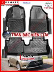 Thảm lót sàn ô tô Toyota Vios 2014 - 2018 khuôn đúc TPV (1 bộ 3 tấm)