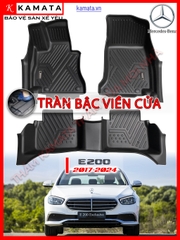Thảm lót sàn ô tô Mercedes E200 2017 - 2024 khuôn đúc TPV (1 bộ 3 tấm)