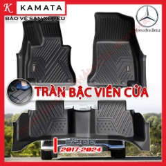Thảm lót sàn ô tô Mercedes E200 2017 - 2024 khuôn đúc TPV (1 bộ 3 tấm)