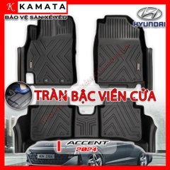 Thảm lót sàn ô tô Hyundai Accent 2024 khuôn đúc TPV mới nhất