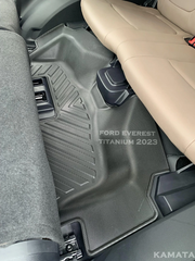 Thảm ô tô lót sàn KAMATA 5D dành cho Ford Everest 2023 đúc nguyên khối TPV