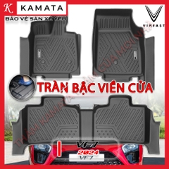 Thảm lót sàn ô tô 5D Vinfast VF7 tràn bậc viền cửa 2024 - Nay đúc nguyên khối TPV cao cấp
