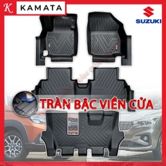 Thảm lót sàn ô tô 3D Suzuki XL7&Ertiga 2019 - 2023 TPE vân hạt gạo đúc nguyên khối