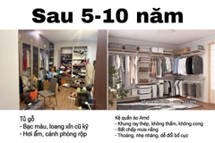 Kệ quần áo thanh ray AMD – Giải pháp thay thế tủ gỗ bền 10 năm