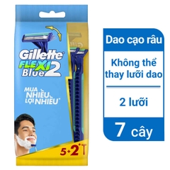 Dao cạo Gillette Flexi Blue II - Gói 7 cái