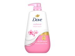 DOVE Sữa tắm Serum hương hoa sakura và muối hồng - chai 500g