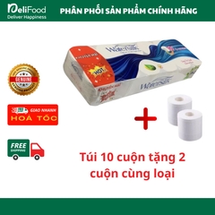 Giấy vệ sinh Water Silk không lõi - Túi 10 cuộn