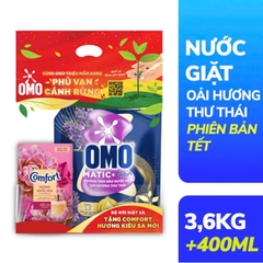 OMO NướcGiặt MG CửaTrước H.Hoa Oải Hương Thư Thái 3.6kg