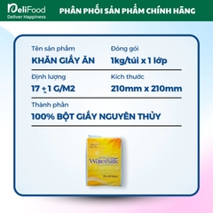 Khăn ăn đóng cân Water Silk 1 lớp K210 - Túi 1kg