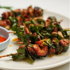 Thịt xiên lá móc mật SibaFood - khay 350g