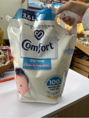 Comfort nước xả dịu nhẹ thơm hương phấn - Túi 3,6Lít