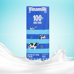 SỮA TƯƠI TIỆT TRÙNG VINAMILK 100% ÍT ĐƯỜNG - Hộp 180ml