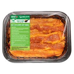 Ba chỉ ướp xốt BBQ SibaFood - khay 350g