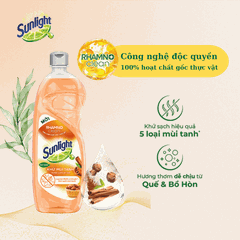 Nước Rửa Chén Sunlight Khử Mùi Tanh Hương Quế - Chai 750g