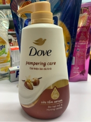 DOVE Sữa tắm serum bơ hạt mỡ và hương vanilla - Chai 500g
