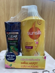 Sunsilk dầu gội mềm mượt diệu kì - chai 650g (tặng dầu gội clear men)