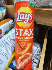 Bim bim Lay's STAX vị tôm hùm nướng ngũ vị - Hộp 150g