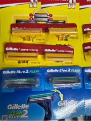 Dao cạo râu Gillette vỉ cán vàng + xanh FLEXI