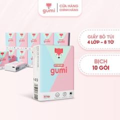 Khăn giấy bỏ túi Gumi 4 lớp - bịch 10 gói