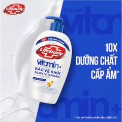 LIFE BUOY Nước rửa tay sữa dưỡng ẩm - chai 450g