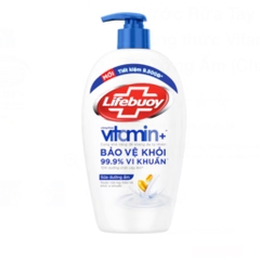 LIFE BUOY Nước rửa tay sữa dưỡng ẩm - chai 450g