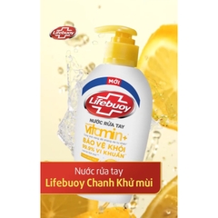 LIFEBUOY nước rửa tay chanh khử mùi - chai 180g
