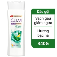 CLEAR dầu gội mát lạnh bạc hà - chai 340g