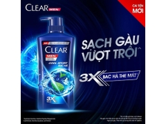 CLEAR MEN Dầu Gội Mát Lạnh Bạc Hà - chai 630g
