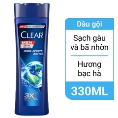 CLEAR MEN Dầu Gội Mát Lạnh Bạc Hà - chai 340g