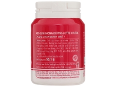 Kẹo gum không đường Lotte Xylitol hương Strawberry Mint hũ 55.1g