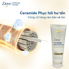 Dove Kem xả ceramide chuyên gia phục hồi hư tổn 1 phút - chai 170g